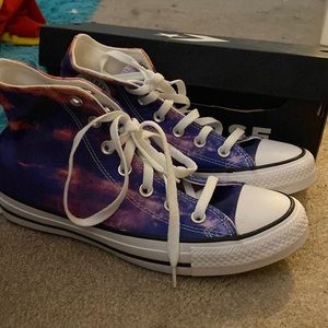 Purple and pink Tie dye converse. Brand new. Women’s 7.5